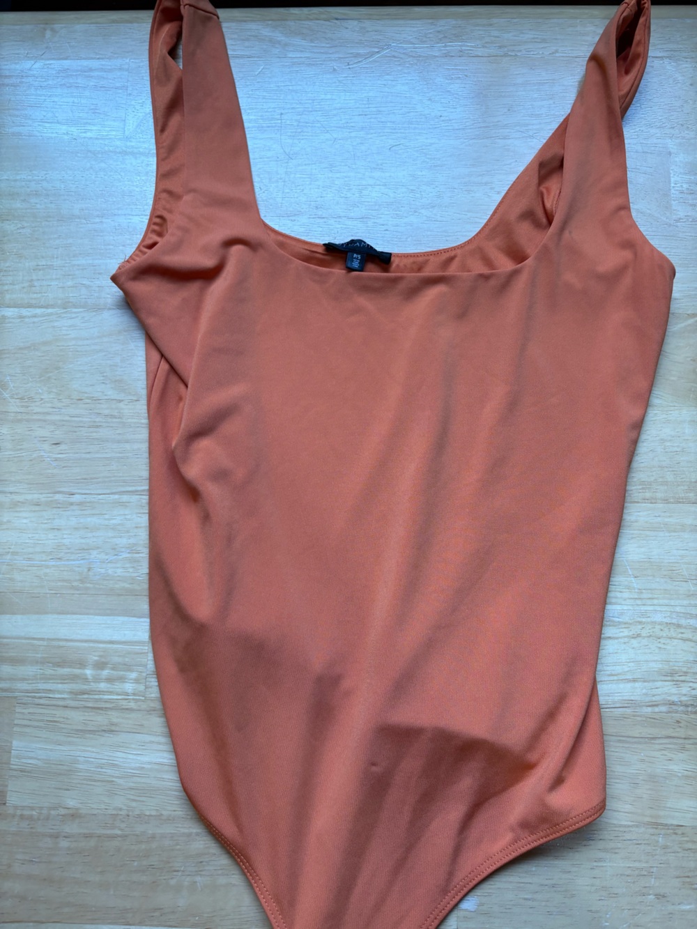 Dynamite Rust Orange Scoop Neck Bodysuit